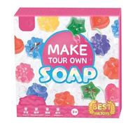 Booso Savon Fait Main à Faire Soi-Même, Savon en Cristal, Matériel de Fabrication de Savon, Ensemble de pour Fille, Cadeau D'Anniversaire, Kit de Fabrication de Savon