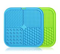 Booso Tapis à lécher pour chien, en silicone de qualité alimentaire, tapis à lécher pour chien comme alimentation lente, 2 tapis à lécher pour chien avec ventouses
