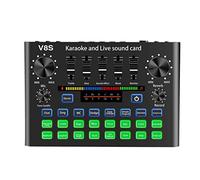 Booso V8S Kit de carte son pour téléphone Bluetooth Microphone en direct Équipement de diffusion en direct Microphone universel Changeur de voix