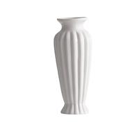 Booso Vase à Fleurs Séchées Décoratif Minimaliste en Céramique à Grande Ouverture de Style Nordique Blanc pour Salon, Arrangement Floral de Table