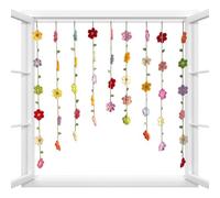 Boost Atmosphere: The crochet garland combines colorful flowers and a delicate texture through exquisite crochet artistry, creating a layered visual interest that instantly elevates the artistic atmos
