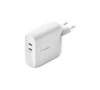 Belkin Chargeur double USB-PD (63 W) avec technologie GaN (chargeur USB-C rapide pour iPhone, MacBook Air, iPad Pro, Pixel, Galaxy et autre)