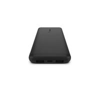 BOOST CHARGE - Banque d'alimentation - 10000 mAh - 15 watt - 3 connecteurs de sortie (USB-C, 2 x USB) - noir