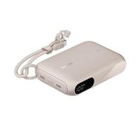 BOOST CHARGE - Banque d'alimentation - avec affichage - 10000 mAh - 20 Watt - PD - 2 connecteurs de sortie (USB-C) - sur le câble : USB-C - sable