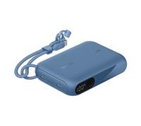 BOOST CHARGE - Banque d'alimentation - avec affichage - 10000 mAh - 20 Watt - PD - 2 connecteurs de sortie (USB-C) - sur le câble : USB-C - bleu