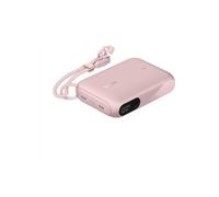 BOOST CHARGE - Banque d'alimentation - avec affichage - 10000 mAh - 20 watt - PD - 2 connecteurs de sortie (USB-C) - sur le câble : USB-C - rose