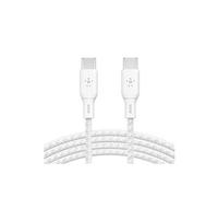 Belkin Câble USB-C vers USB-C Power Delivery 100 W USB‑IF 2.0 Nylon tressé 2 m Blanc