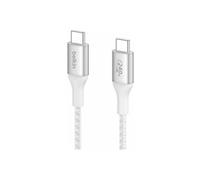 BOOST CHARGE - Câble USB - 24 pin USB-C (M) pour 24 pin USB-C (M) - USB 2.0 - 2 m - jusqu'à 240 W de puissance - blanc