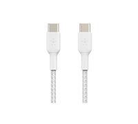 BOOST CHARGE - Câble USB - 24 pin USB-C (M) pour 24 pin USB-C (M) - USB 2.0 - 3 A - 1 m - USB Power Delivery (60W) - blanc (pack de 2)
