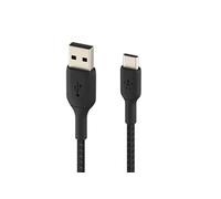 Belkin Câble USB‑C vers USB‑A BOOST CHARGE 24‑pin gaine tressée 1 m Noir