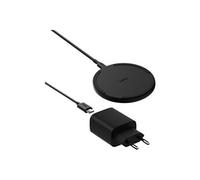 Belkin Chargeur sans Fil 15W - Chargeur Qi pour Apple iPhone 16, iPhone Série 15/14/13, AirPods, Samsung Galaxy S25, Galaxy S24, Pixel - Adaptateur Secteur et câble Inclus - Noir