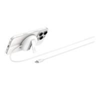 Belkin Station de Charge sans Fil (15 W, certifié Qi2 et Compatible MagSafe, pour Tous Les modèles de l'iPhone 16, du Samsung Galaxy S25, pour Les AirPods, etc., sans Adaptateur Secteur, Blanc)