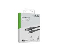 BOOST CHARGE Smart - Câble Lightning - USB mâle pour Lightning mâle - 1.2 m - gris - pour Apple iPad/iPhone/iPod (Lightning)