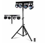 BOOST-LIGHT120 Portique 4 PARLED dont 2 PAR RGBW - 2 PAR ASTRO DMX 18 prog - 2 sacoches - Télécommande