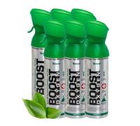 Boost Oxygen - Bouteille d'Oxygène Portable - Canette d'Oxygène Pur et Naturel à 95% - Concentration, Récupération, Énergie, Humeur, Grand - 5L - Naturel (30L - 6x 5L canettes - 600 bouffées)