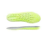 Boost Semelles intérieures à popcorn douces - Sensation de pas - Augmentation des chocs - Absorption des chocs - Contrôle des odeurs - Inserts confortables pour chaussures (fond vert, surface grise