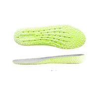 Boost Semelles intérieures à popcorn douces - Sensation de pas - Augmentation des chocs - Absorption des chocs - Contrôle des odeurs - Inserts confortables pour chaussures (fond vert, surface grise