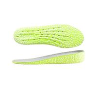 Boost Semelles intérieures à popcorn douces - Sensation de pas - Augmentation des chocs - Absorption des chocs - Contrôle des odeurs - Inserts confortables pour chaussures (fond vert, surface grise