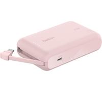 BoostCharge Portable External Battery 10,000 mAh with Integrated Cable (PD 20 W, Quick Charge USB-C Power Delivery, for all iPhone 16/15, iPad Pro, Galaxy S24, etc.)