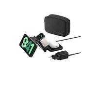 Belkin BoostCharge Pro 3-in-1 - Plot de charge sans fil - magnétique avec Qi2 + adaptateur secteur - 15 watt - 3 A - Certifié MFI G