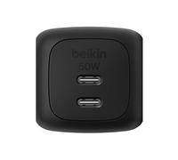 Belkin Adaptateur secteur BOOST CHARGE – GaN 50W, 2x USB‑C (PD 3.1/PPS), Noir