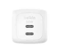 BoostCharge Pro - Adaptateur secteur - GaN - 50 Watt - Fast Charge, PD 3.1/PPS - 2 connecteurs de sortie (2 x USB-C) - blanc