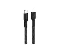 Belkin Eco Câble USB-C vers USB-C avec gaine tressée, 3 m, 240 W, doux au toucher, souple, Câble de recharge rapide, pour iPhone 16, Galaxy S25, Pixel 9, MacBook, iPad Pro, etc. - Noir (USB 2.0)