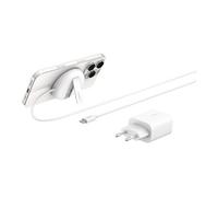 BoostCharge Pro - Plot de charge sans fil - magnétique + adaptateur secteur - 15 Watt - Fast Charge - blanc