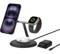 Boostcharge Pro Station De Recharge 3-En-1 Avec Qi2 (15 W, Magsafe, Pour Tous Les Modèles De L'Iphone 16, 15, 14 Et 13, Les Airpods, L'Apple Watch, Etc., Adaptateur Secteur Inclus,[MAG5292893]