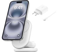 Boostcharge Socle De Recharge 2-En-1 Aimanté Et Pliable Qi2 (15 W Compatible Magsafe Chargeur Sans Fil, Recharge Rapide, Apple Iphone 16/15/14, Base Antidérapante, Adaptateur Secte[Cha8221298]
