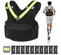 Boosteady Gilet Lesté Homme 20lbs - Veste Poids Réglable Avec Bande Réfléchissante & Lampe Led Pour Course Et Musculation. Multicolore