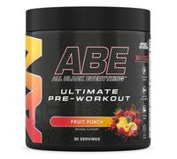 Applied Nutrition ABE Pré-Entraînement - All Black Everything Poudre Pre Workout à Base de Citrulline, de Créatine et de Bêta-Alanine, Énergie (375 g (Lot de 1), Fruit Punch)