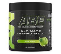 Applied Nutrition ABE Pré-Entraînement - All Black Everything Poudre Pre Workout à Base de Citrulline, de Créatine et de Bêta-Alanine, Énergie (375 g (Lot de 1), Sour Apple)