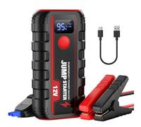 Booster Avviamento Auto Avviatore Batteria - Portatile Moto Emergenza Jump Starter Buster Professionale Avviatore Motori 12 V 2000A 13200Mah Adatto per Benzina Da 6L E Diesel 5L