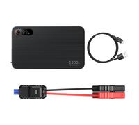 Booster batterie 3en1 1200A, powerbank 7200mAh et lampe LED - Noir