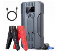 Booster Batterie, Portable Jump Starter, Démarrage de Voiture, avec Grand Écran LCD,12V Jump Starter avec Lamp LED,QuickCharge