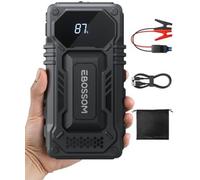 Booster Batterie Voiture, 10000mAh Démarreur de Voiture et Moto Portable, 12V Jump Starter avec Câbles de Démarrage Intelligents, Lumière LED Kit d'urgence pour Véhicules de Voyage, Chargeur de Secour