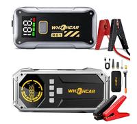 Booster Batterie Voiture 150PSI Compresseur d'air 4000A & 8000A Démarreur Portable 12V pour Voiture, Camion, Moto, SUV avec Power Bank, Écran LCD, Pinces de Sûreté Intelligentes et Lampe LED