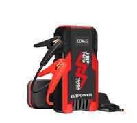 Booster Batterie Voiture,1600A Démarreur de Voiture(jusqu'à 5L Essence ou 3L Diesel) 12V Jump Starter avec Pinces de Sûreté Intelligentes, Lampe à LED, Multiple pour 12V Auto Moto SUV Camion