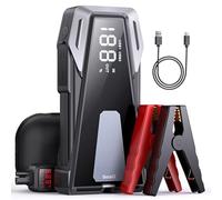 Booster Batterie Voiture, 3000A, 21800Mah Démarreur de Voiture à Essence Jusqu'à 8.5L Gas ou 8.0L Diesel, Portable Jump Starter avec Grand Écran LCD,Lampe à LED, Booster Voiture avec Pinces de