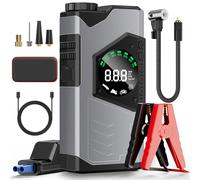 Booster Batterie Voiture 3000A 26800mAh Booster Batterie Moto/Auto (Jusqu’à 7,0L Gaz ou 5,5L Diesel) 12V Demarreur Batterie Voiture avec Lamp LED, Pinces Intelligentes