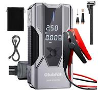 Booster Batterie Voiture 4000A, Démarreur de Voiture 12V (Jusqu'à 7L Gas/5.5L Diesel), Booster Batterie avec Compresseur 150PSI, 26800mAh 65W Charge Rapide Jump Starter Démarreur avec LED