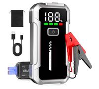 Booster Batterie Voiture 4000A Démarreur de Voiture 12V (jusqu'à 8L Essence ou 6L Diesel) Jump Starter avec Lumière LED Pince Intelligente Écran LCD Protection Multiple pour 12V Auto Moto SUV Camion