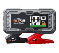 Booster Batterie Voiture 4000A 21800mAh, Portable Jump Starter (Jusqu’à 10,0L Gaz/9,0L Diesel), YaberAuto Démarreur de Voiture avec Câble Rallongé, Grand Écran et Lumière LED