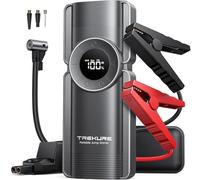 Booster Batterie Voiture 5500A, Démarreurs de Batterie avec Compresseur à Air, 150PSI Gonfleur de Pneus Voiture, 12V Jump Starter Portable avec Écran LCD, Aide au démarrage avec compresseur d'air