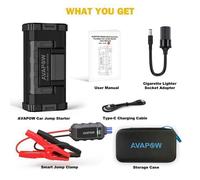 Booster batterie Voiture 6000A 24000mAh,Booster pour Tous Carburants (Diesel 12L),Double Charge Rapide USB,Démarreur de batterie