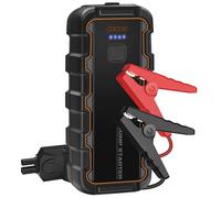 Booster Batterie Voiture 7000A (Jusqu'à 6.0L Essence ou 3.0L Gazole), 12V Booster Batterie aux Voitures et Motos, 8 Protections, pour -20°C à 60°C - Accessoire Auto pour Camping, Voyage et Urgences