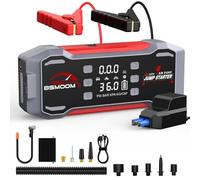 Booster Batterie Voiture 8000A,160PSI Gonfleur Pneus Voiture,14 en 1 Jump Starter pour Véhicule avec Chargeur Rapide 45W (Tout Gaz ou 14L Diesel) avec Gonfleur de pneus et Pompe à air/dégonfleur