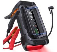 Booster Batterie Voiture avec Compresseur d’Air, Démarreur Portable 3000A avec Gonfleur de Pneus Numérique 150 PSI, Jump Starter 12V avec Eclairage LED et Ecran LCD