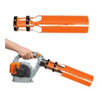Booster d'air pour souffleur de feuilles, buse turbo en métal pour augmenter la vitesse et la puissance pour le nettoyage de la cour, de la pelouse et des allées, 30 x 10 cm (orange)